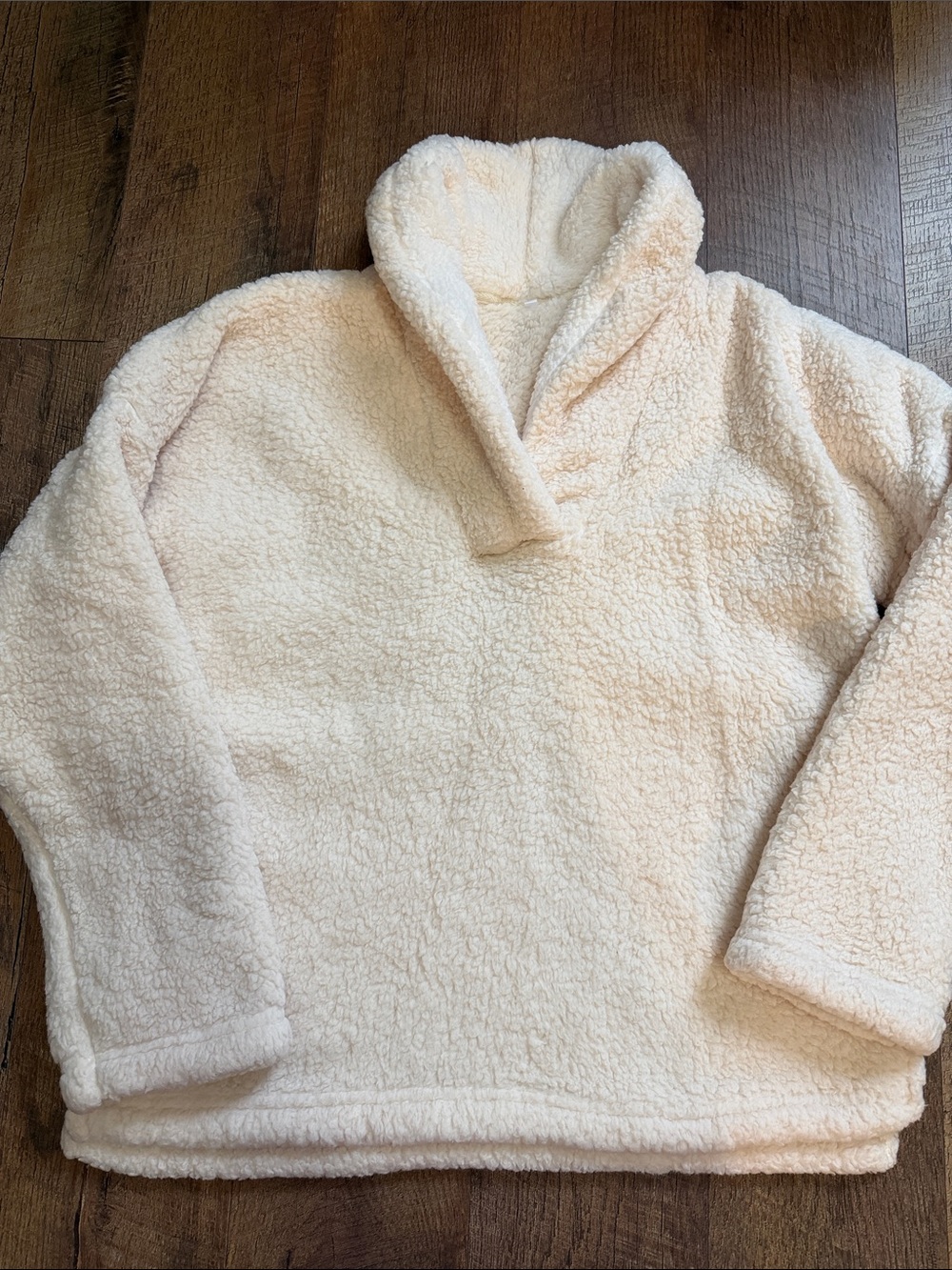 Cozy Cream Sherpa Pullover Sweater - Women's